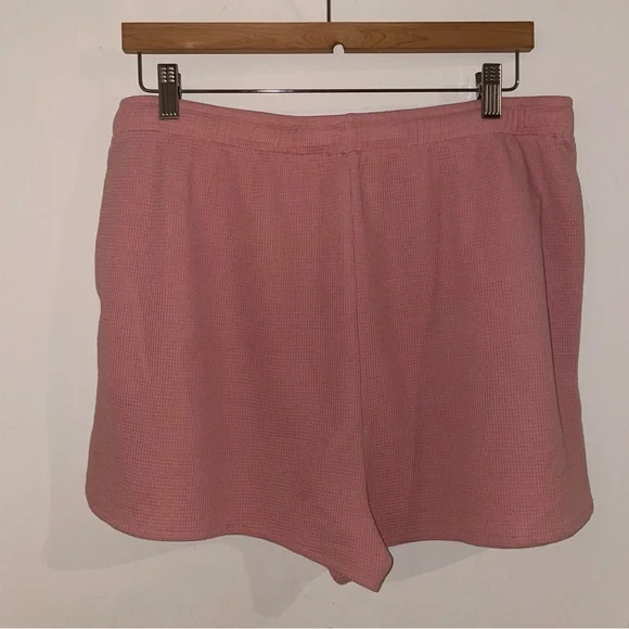 Pink Waffle Knit Lounge Pajama Set - Picture 9 of 11